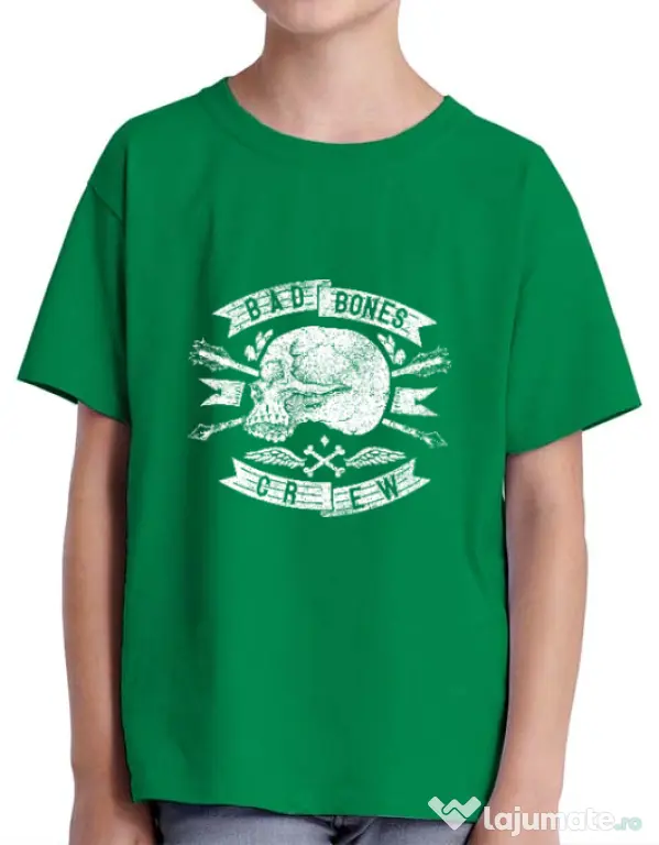 Tricou ADLER copil Skull symbol Verde mediu