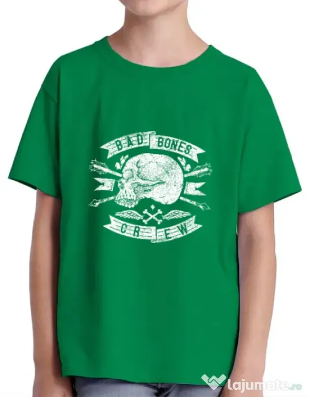 Tricou ADLER copil Skull symbol Verde mediu
