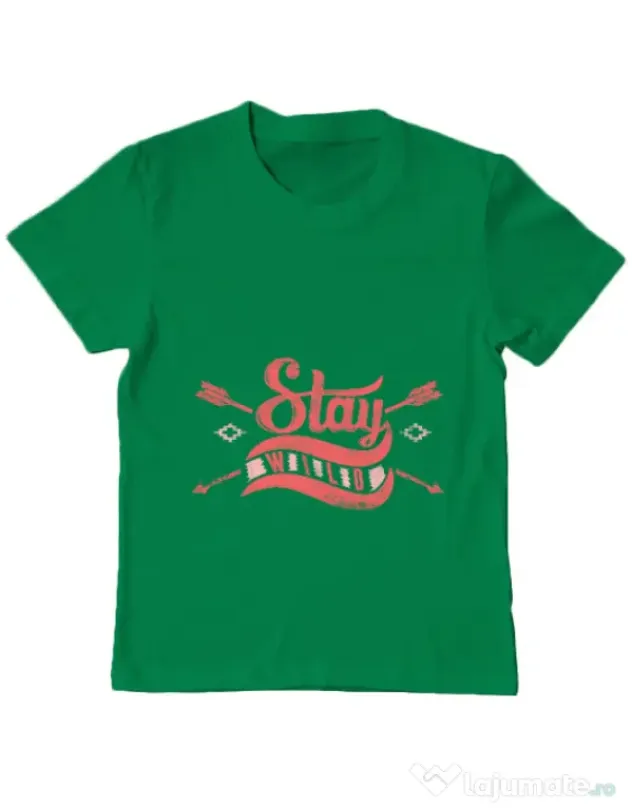 Tricou ADLER copil Stay wild Verde mediu