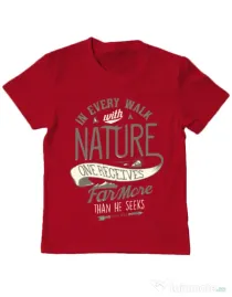 Tricou ADLER copil Walk of nature Rosu