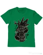 Tricou ADLER copil Actions speak louder Verde mediu