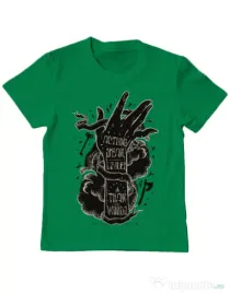 Tricou ADLER copil Actions speak louder Verde mediu