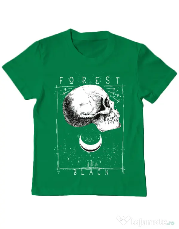 Tricou ADLER copil Forest Black Verde mediu