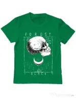 Tricou ADLER copil Forest Black Verde mediu