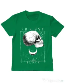 Tricou ADLER copil Forest Black Verde mediu
