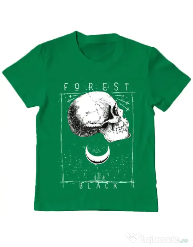 Tricou ADLER copil Forest Black Verde mediu