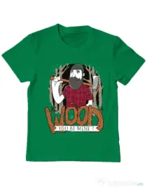 Tricou ADLER copil Wood you be mine Verde mediu