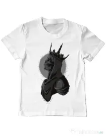 Tricou ADLER copil Skull King Alb
