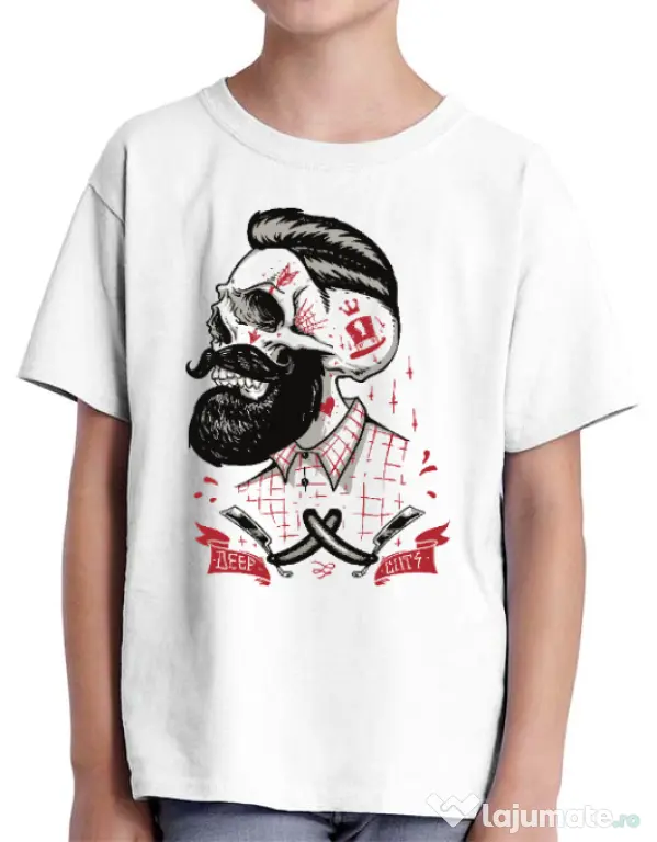 Tricou ADLER copil Deep cuts Alb