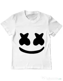 Tricou ADLER copil Marshmello Alb