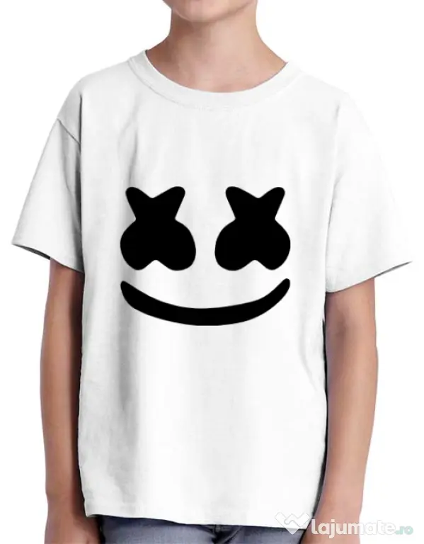 Tricou ADLER copil Marshmello Alb