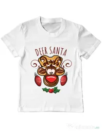 Tricou ADLER copil Deer santa Alb