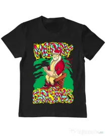 Tricou ADLER copil Naughty Santa Negru