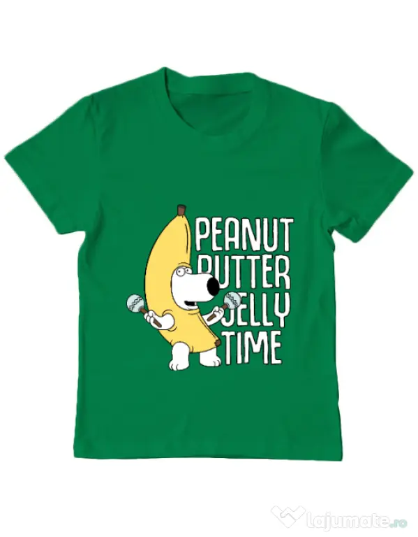 Tricou ADLER copil Peanut butter jelly time Verde mediu