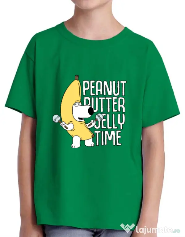 Tricou ADLER copil Peanut butter jelly time Verde mediu