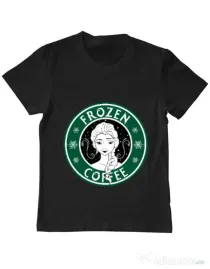 Tricou ADLER copil Frozen coffee Negru