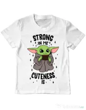 Tricou ADLER copil Strong in me Alb 