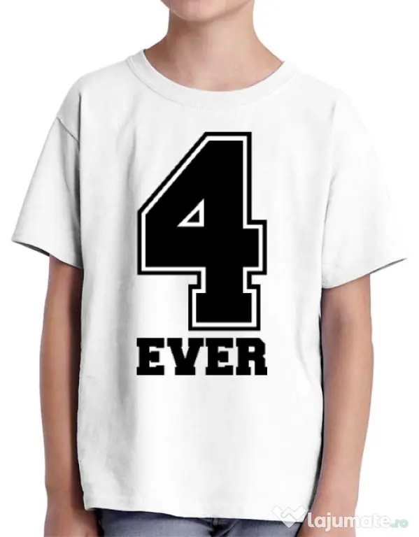 Tricou ADLER copil Forever Alb
