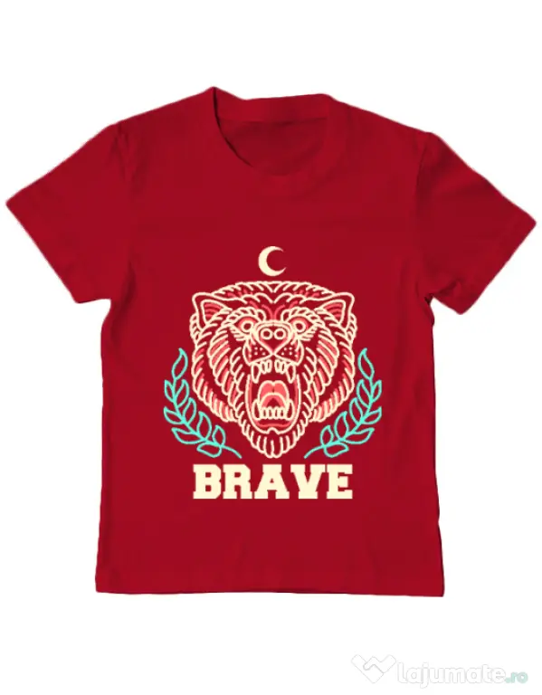 Tricou ADLER copil Brave Rosu