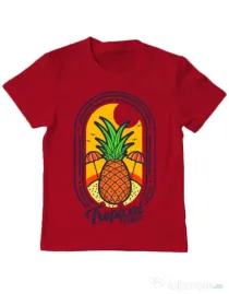 Tricou ADLER copil Tropical vibes Rosu