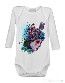 Baby body Lady and flowers Alb