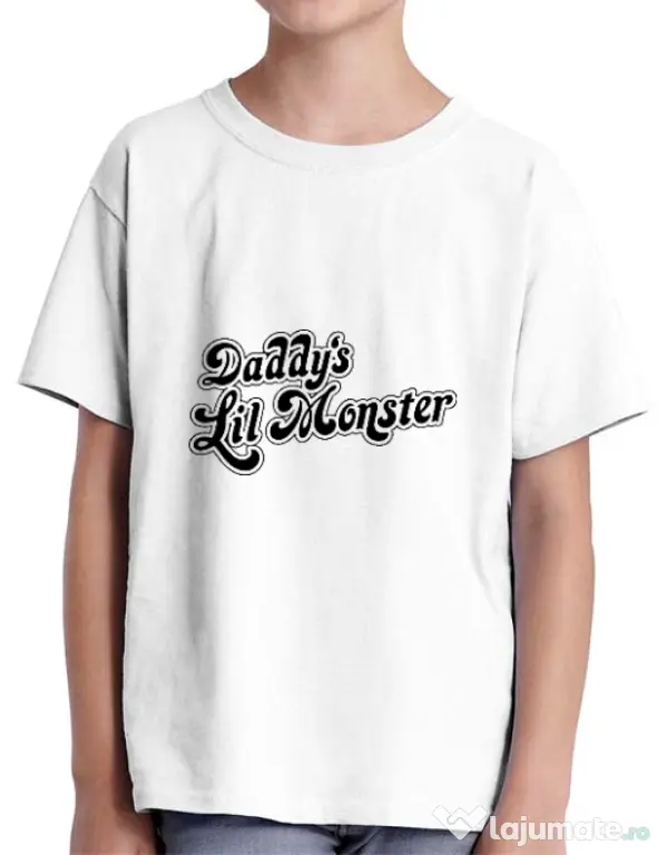 Tricou ADLER copil Lil monster Alb