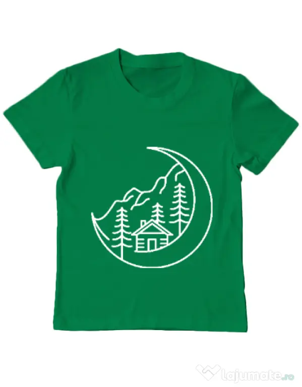 Tricou ADLER copil Moon life Verde mediu
