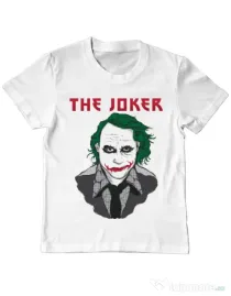 Tricou ADLER copil The joker Alb