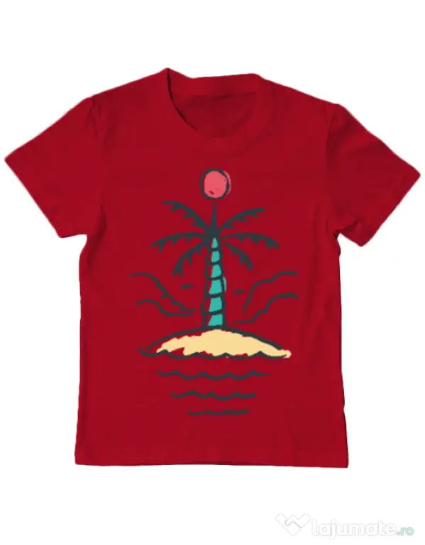 Tricou ADLER copil Relax island Rosu