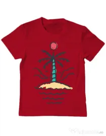 Tricou ADLER copil Relax island Rosu
