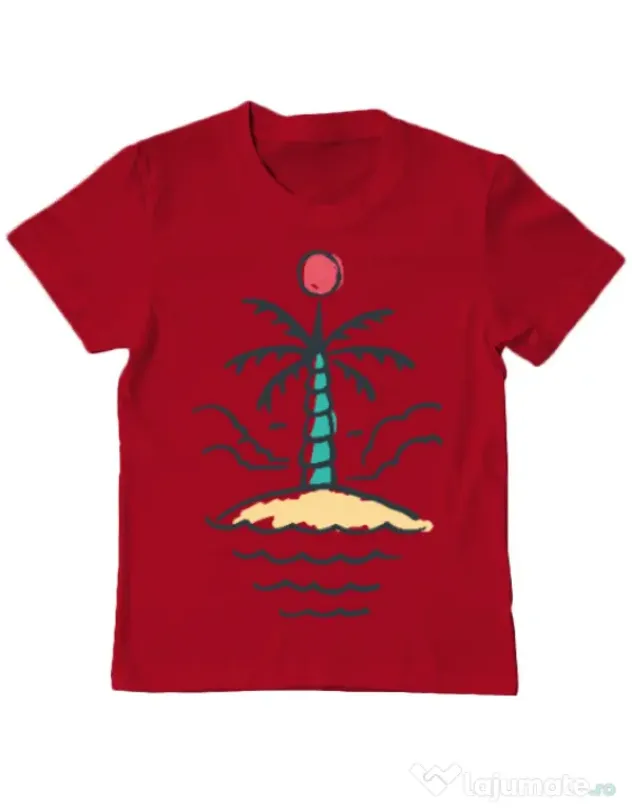 Tricou ADLER copil Relax island Rosu