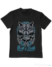 Tricou ADLER copil Wolf of death Negru