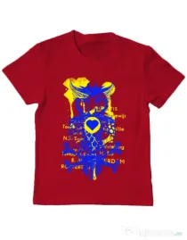 Tricou ADLER copil Owl Rosu