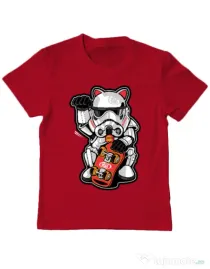 Tricou ADLER copil Maneki trooper Rosu