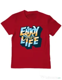 Tricou ADLER copil Enjoy your life Rosu