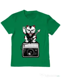 Tricou ADLER copil Lets rock Verde mediu