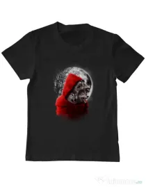 Tricou ADLER copil Wolf hood Negru