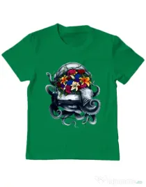 Tricou ADLER copil Space bloom Verde mediu