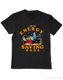 Tricou ADLER copil Energy saving mode Negru