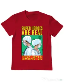 Tricou ADLER copil Real super heroes Rosu