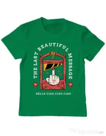 Tricou ADLER copil The last message Verde mediu