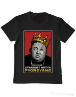 Tricou ADLER copil Straight outta Pyongyang Negru
