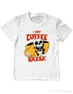 Tricou ADLER copil Coffee break Alb