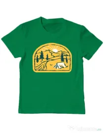 Tricou ADLER copil River camp Verde mediu