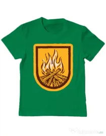Tricou ADLER copil Bonfire Verde mediu