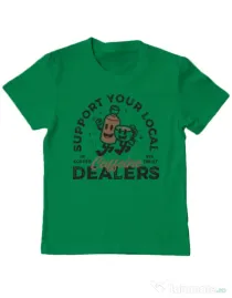 Tricou ADLER copil Coffee dealers Verde mediu
