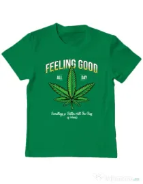 Tricou ADLER copil Good ganja Verde mediu