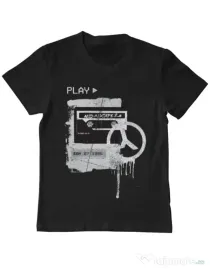 Tricou ADLER copil Acid Mixtape 2.0 Negru