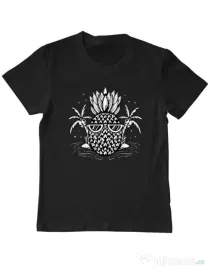 Tricou personalizat copil Pineapple Summer Negru