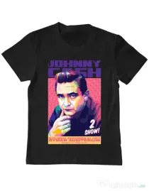 Tricou personalizat copil Johnny Cash Negru